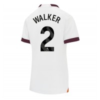Fotballdrakt Dame Manchester City Kyle Walker #2 Bortedrakt 2023-24 Kortermet